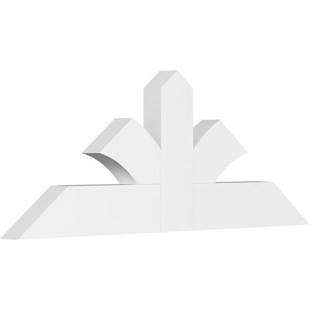 Ekena Millwork Richland Architectural Grade PVC Gable Bracket, 36"W x 13 1/2"H x 2"D x 4"F, 9/12 Pitch GBP036X14X0204RIC00